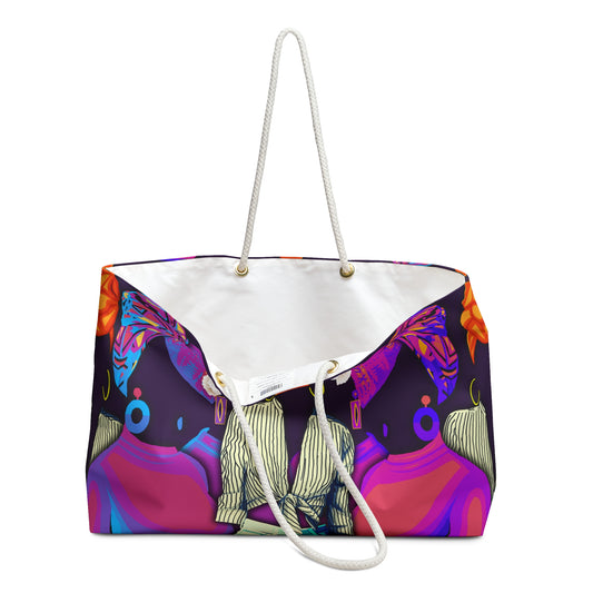 Purple Girlie Headwrap Weekender Bag