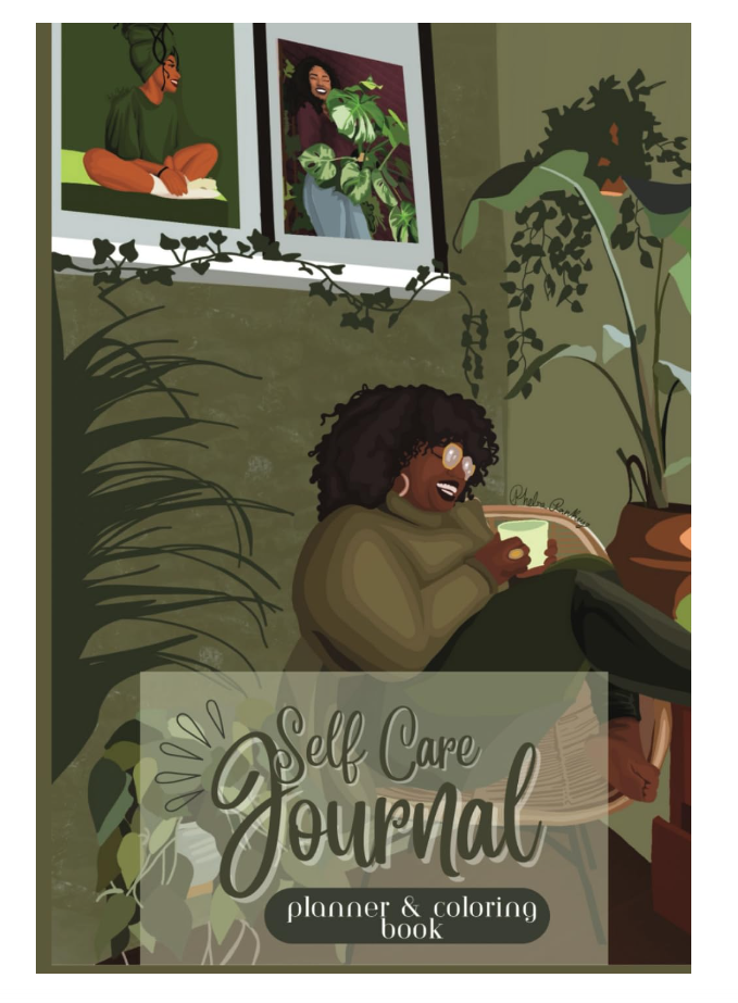 Self care weekly planner and coloring book- Hardcover