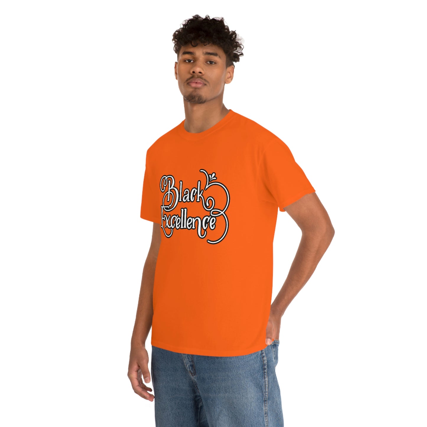 Black Excellence Tee-Orange