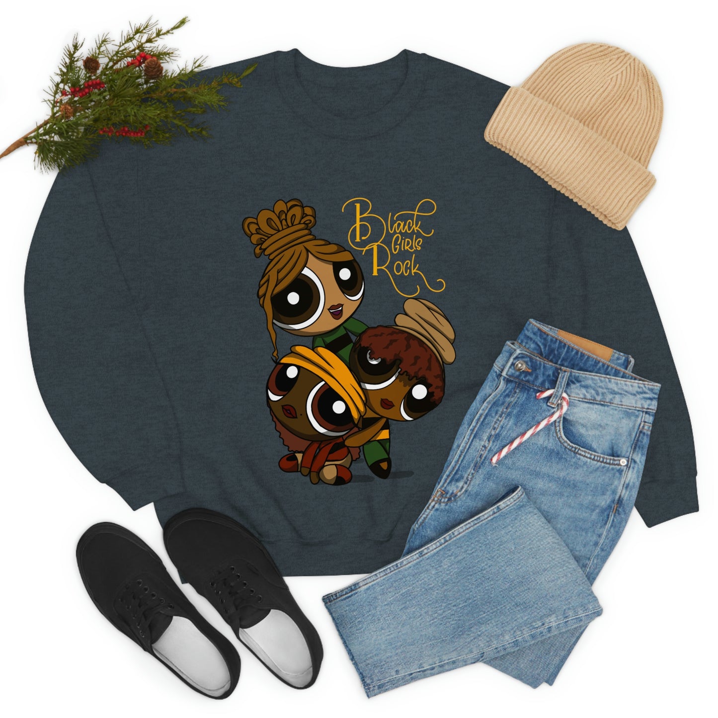 Black girl cartoon Sweatshirt