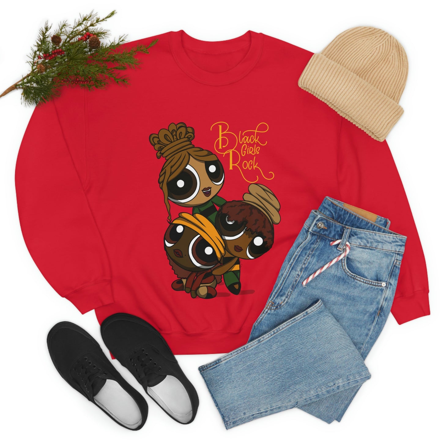 Black girl cartoon Sweatshirt