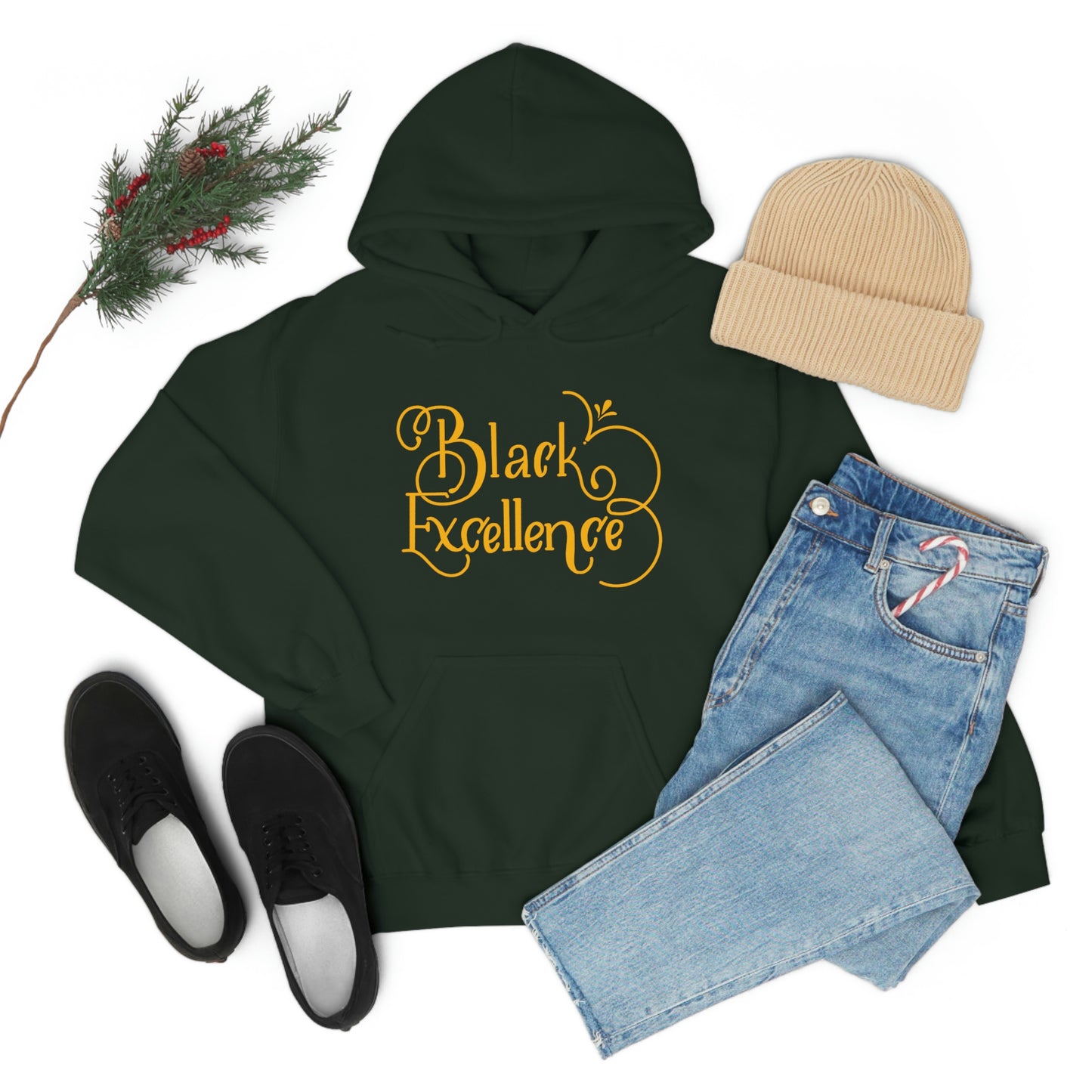 Black Excellence Hooded Sweatshirt