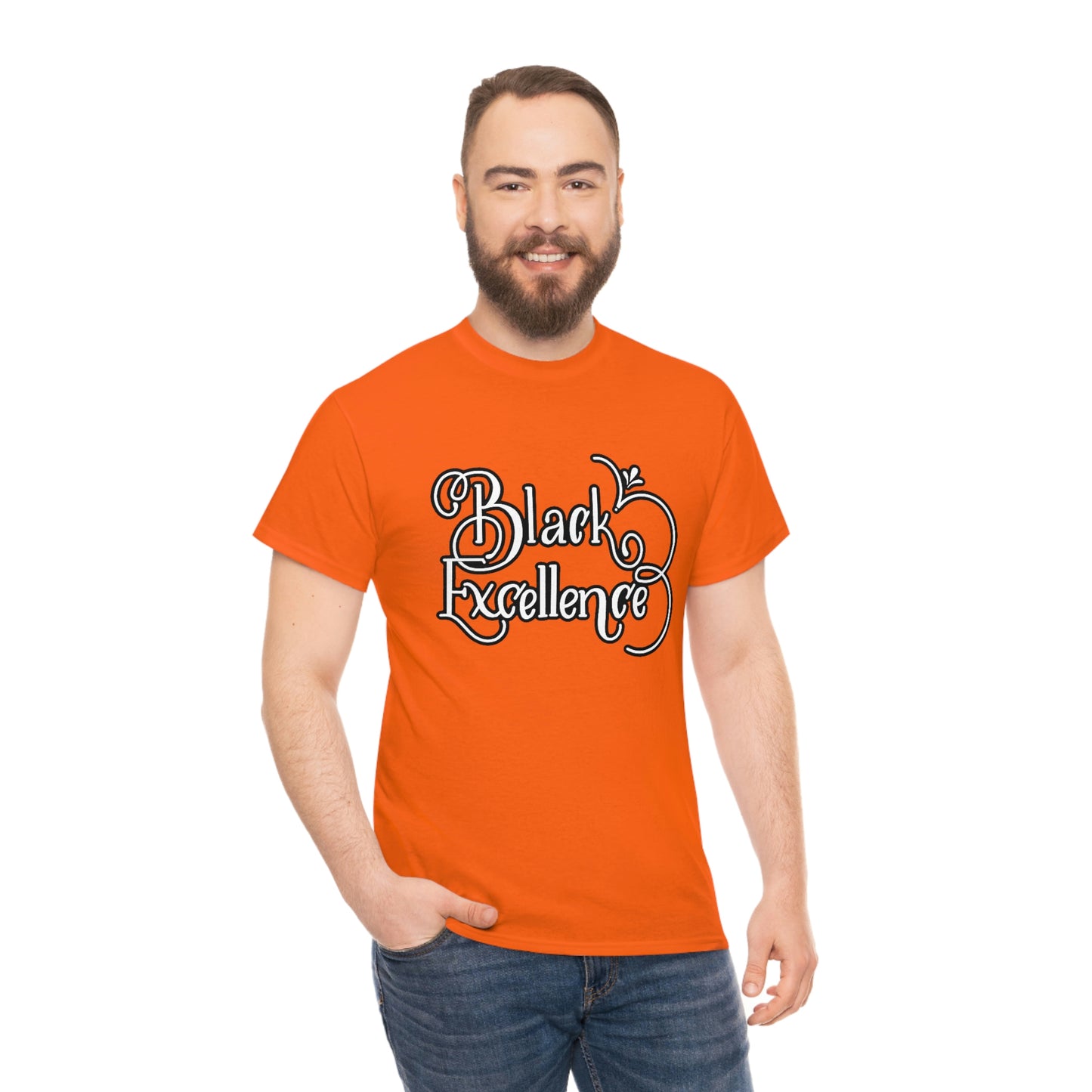 Black Excellence Tee-Orange