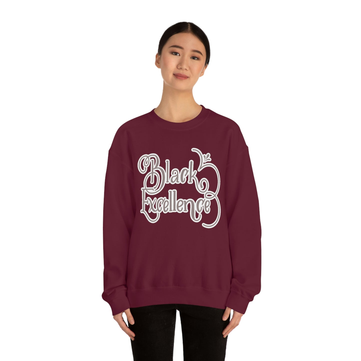 HBCU Unisex Heavy Blend™ Crewneck Sweatshirt*Maroon and white*