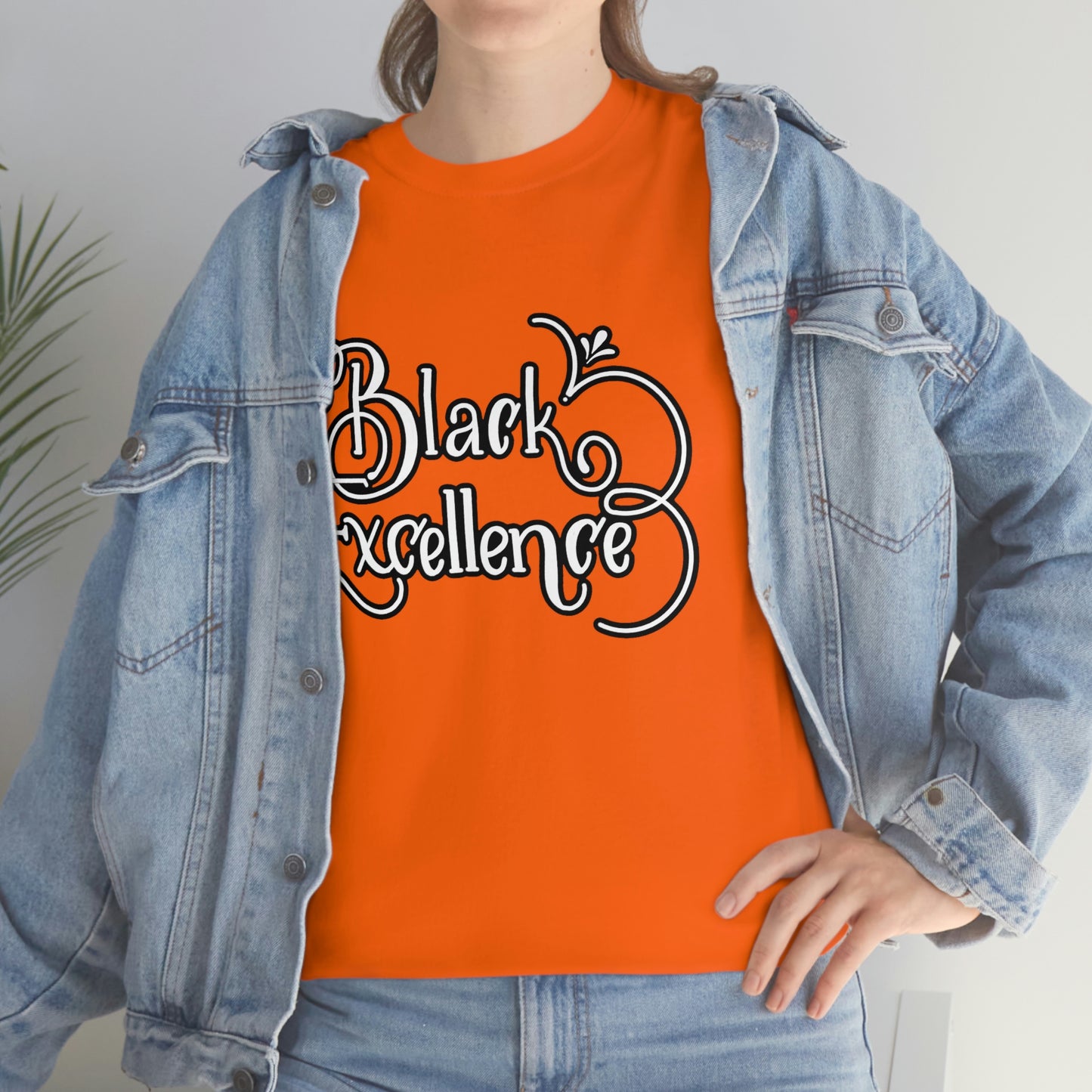 Black Excellence Tee-Orange