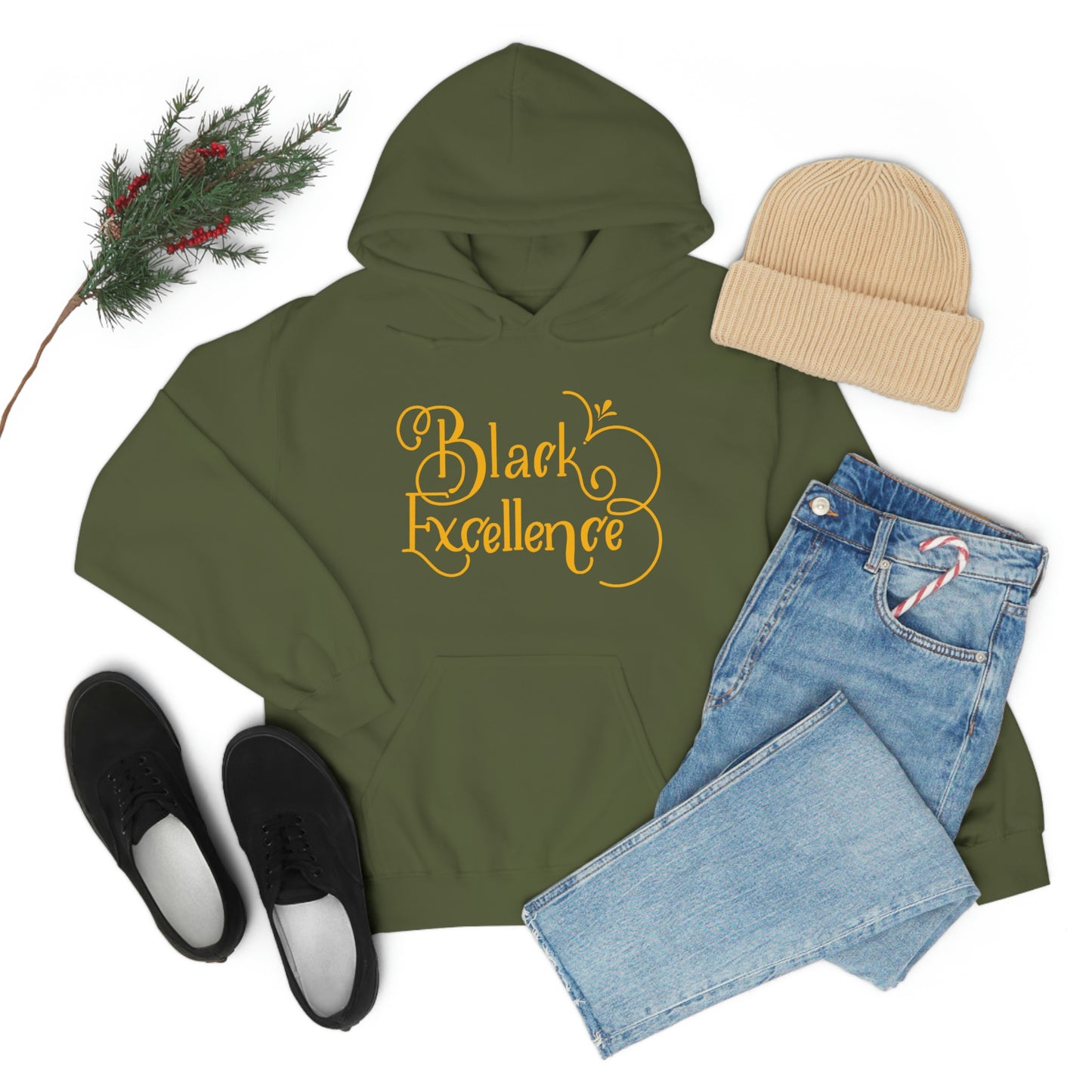 Black Excellence Hooded Sweatshirt
