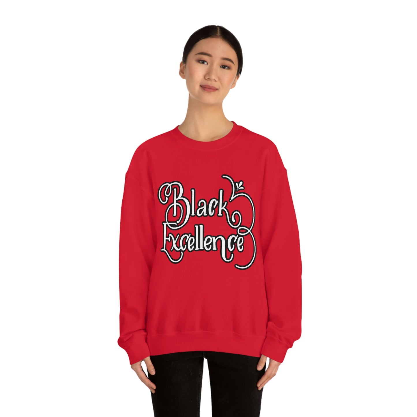 HBCU Unisex Heavy Blend™ Crewneck Sweatshirt*Red and white*
