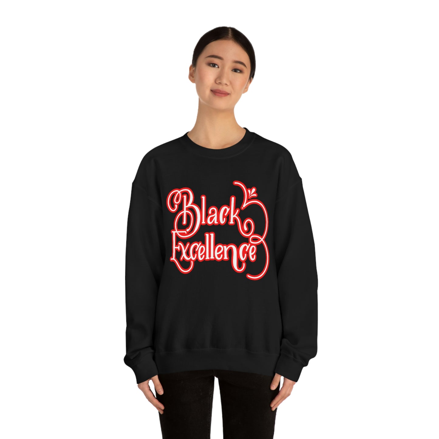 HBCU Unisex Heavy Blend™ Crewneck Sweatshirt*Red and white*