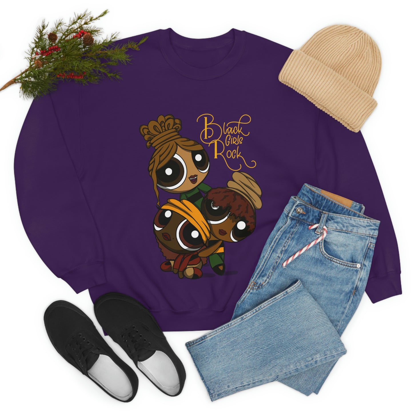 Black girl cartoon Sweatshirt
