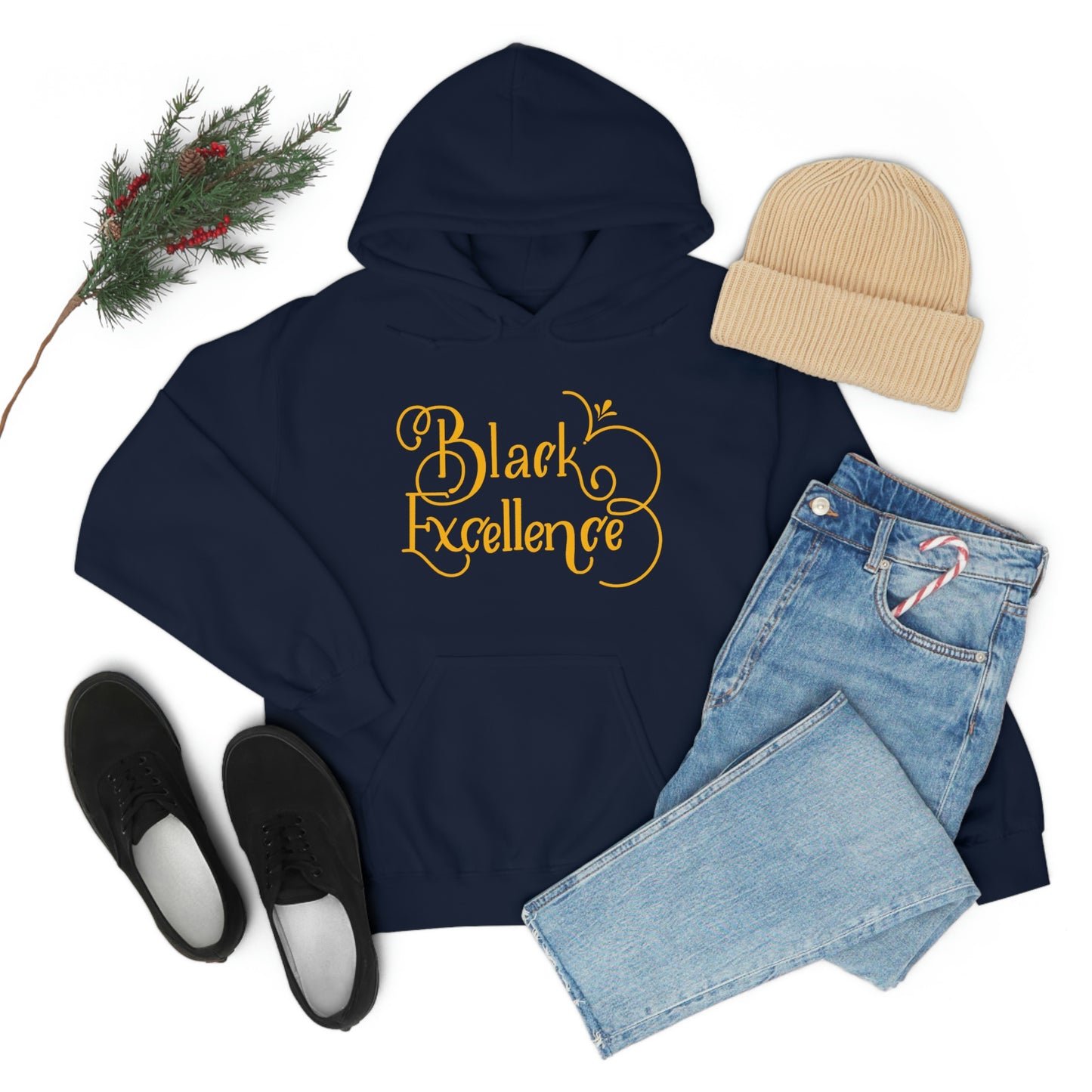 Black Excellence Hooded Sweatshirt