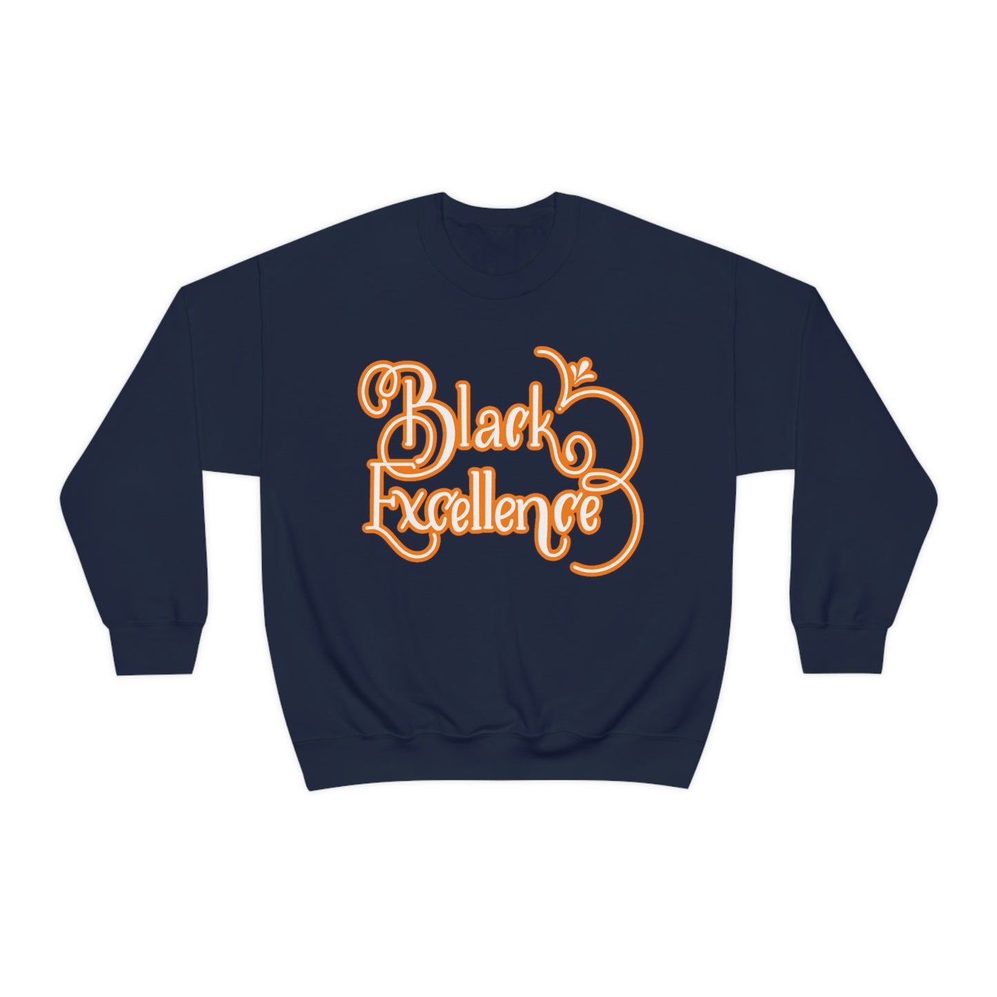 Black Excellence-orange and white-Unisex Sweatshirt