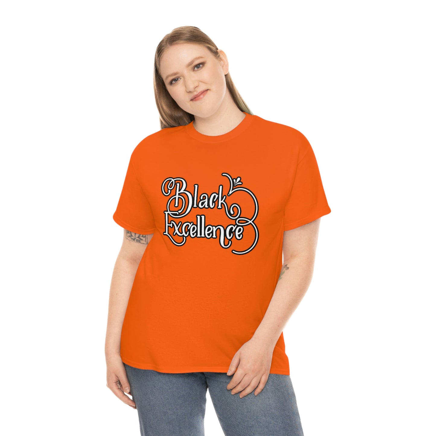 Black Excellence Tee-Orange