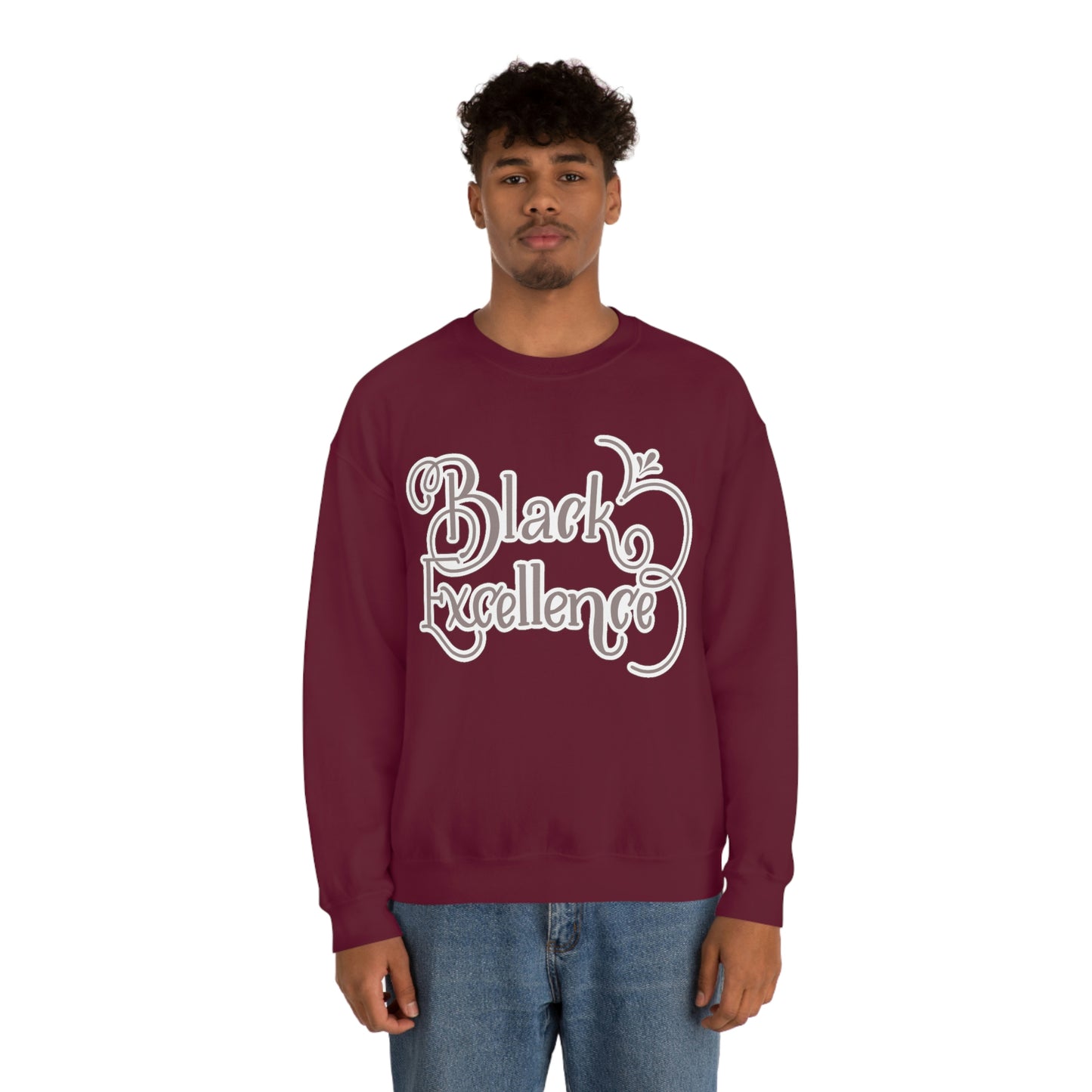 HBCU Unisex Heavy Blend™ Crewneck Sweatshirt*Maroon and white*