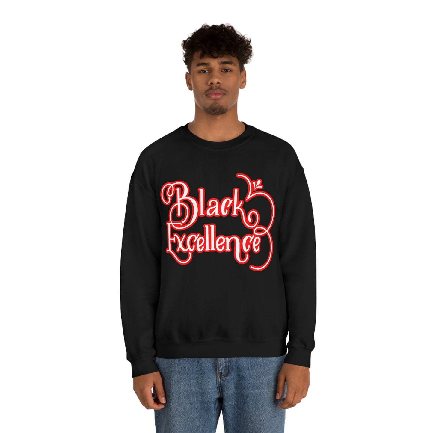 HBCU Unisex Heavy Blend™ Crewneck Sweatshirt*Red and white*