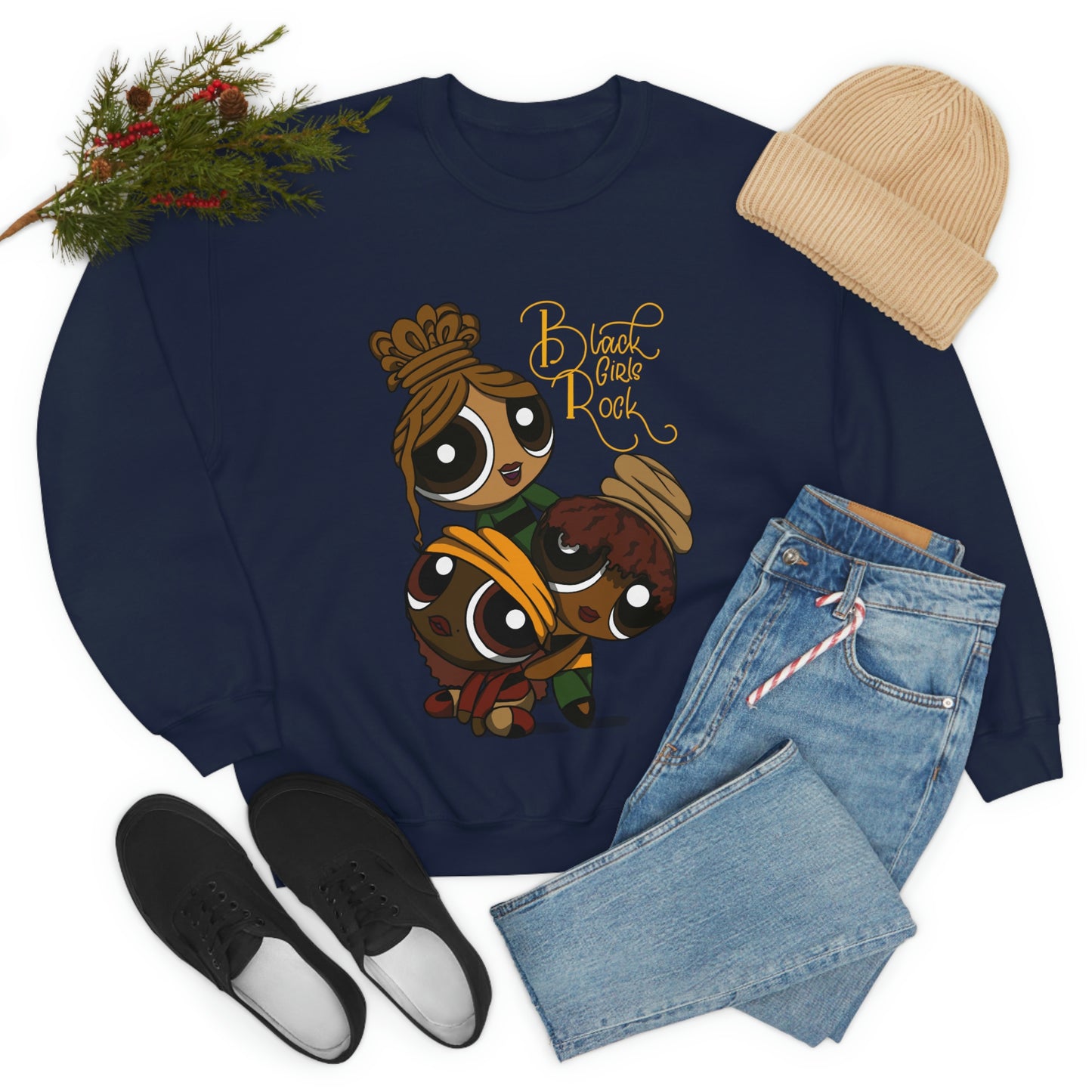 Black girl cartoon Sweatshirt