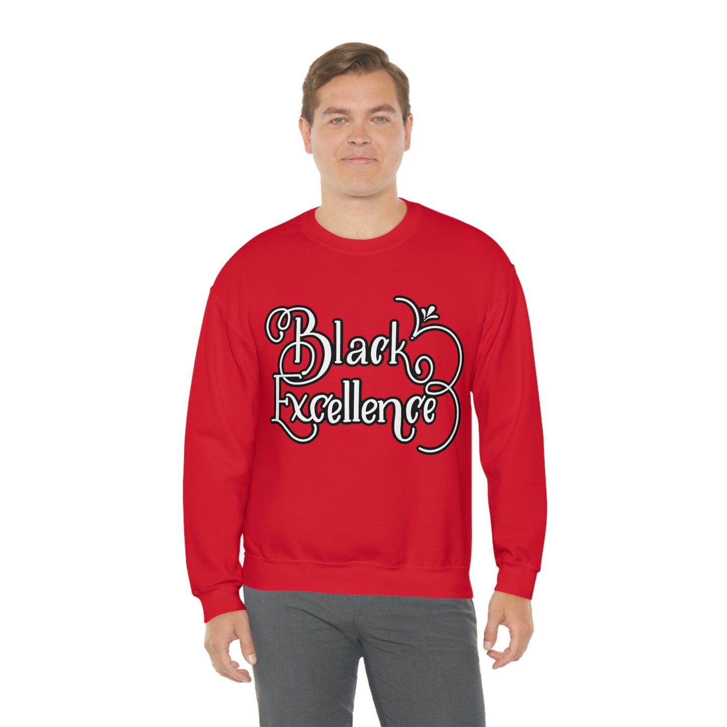 HBCU Unisex Heavy Blend™ Crewneck Sweatshirt*Red and white*