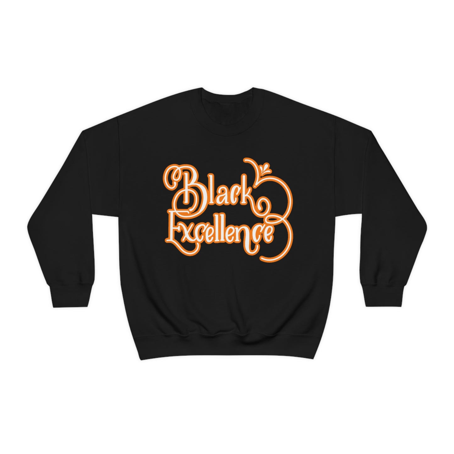 Black Excellence-orange and white-Unisex Sweatshirt