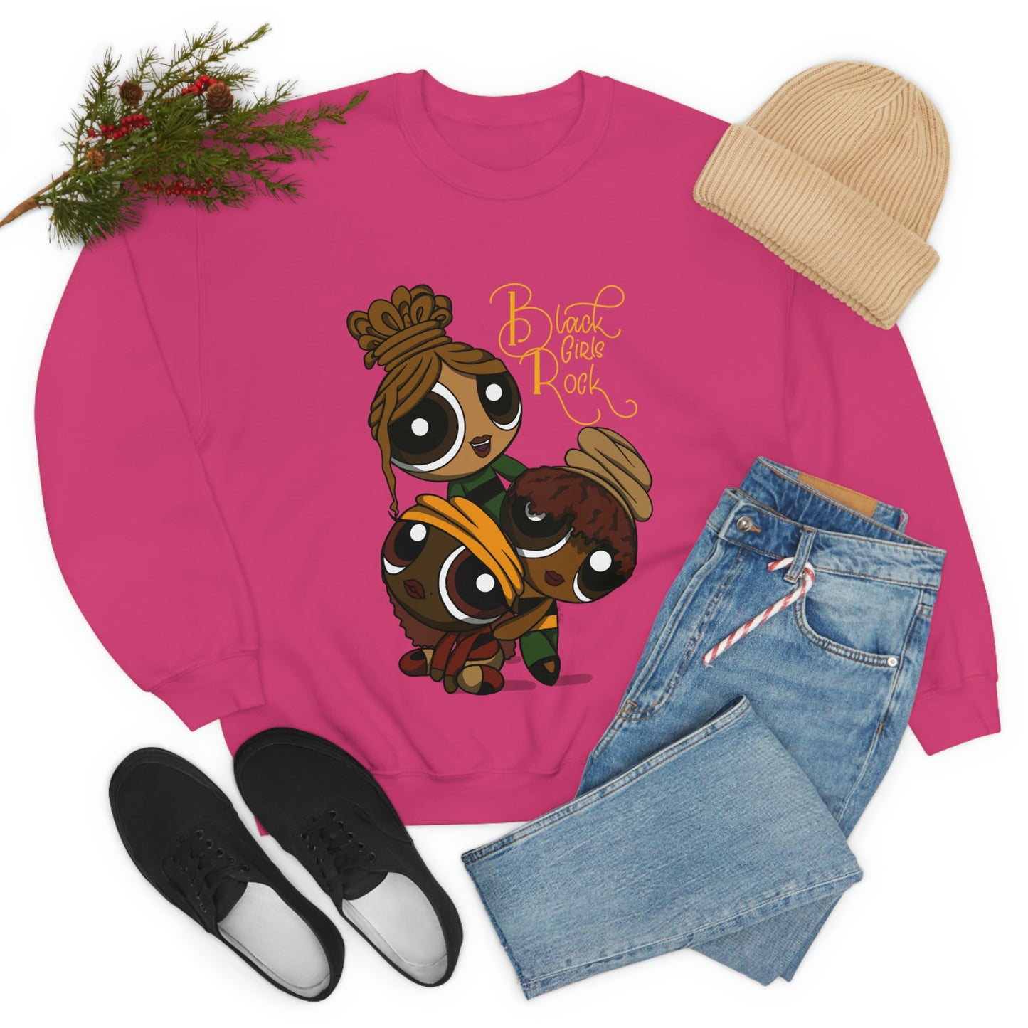 Black girl cartoon Sweatshirt
