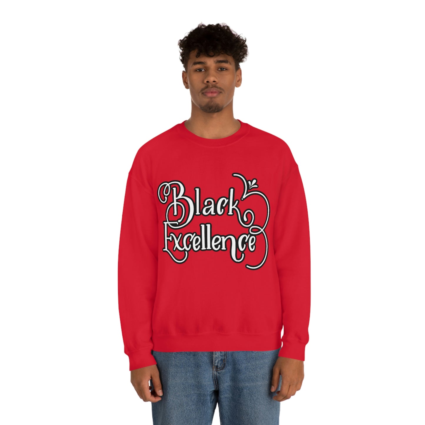 HBCU Unisex Heavy Blend™ Crewneck Sweatshirt*Red and white*