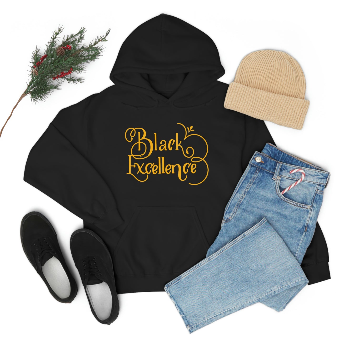 Black Excellence Hooded Sweatshirt