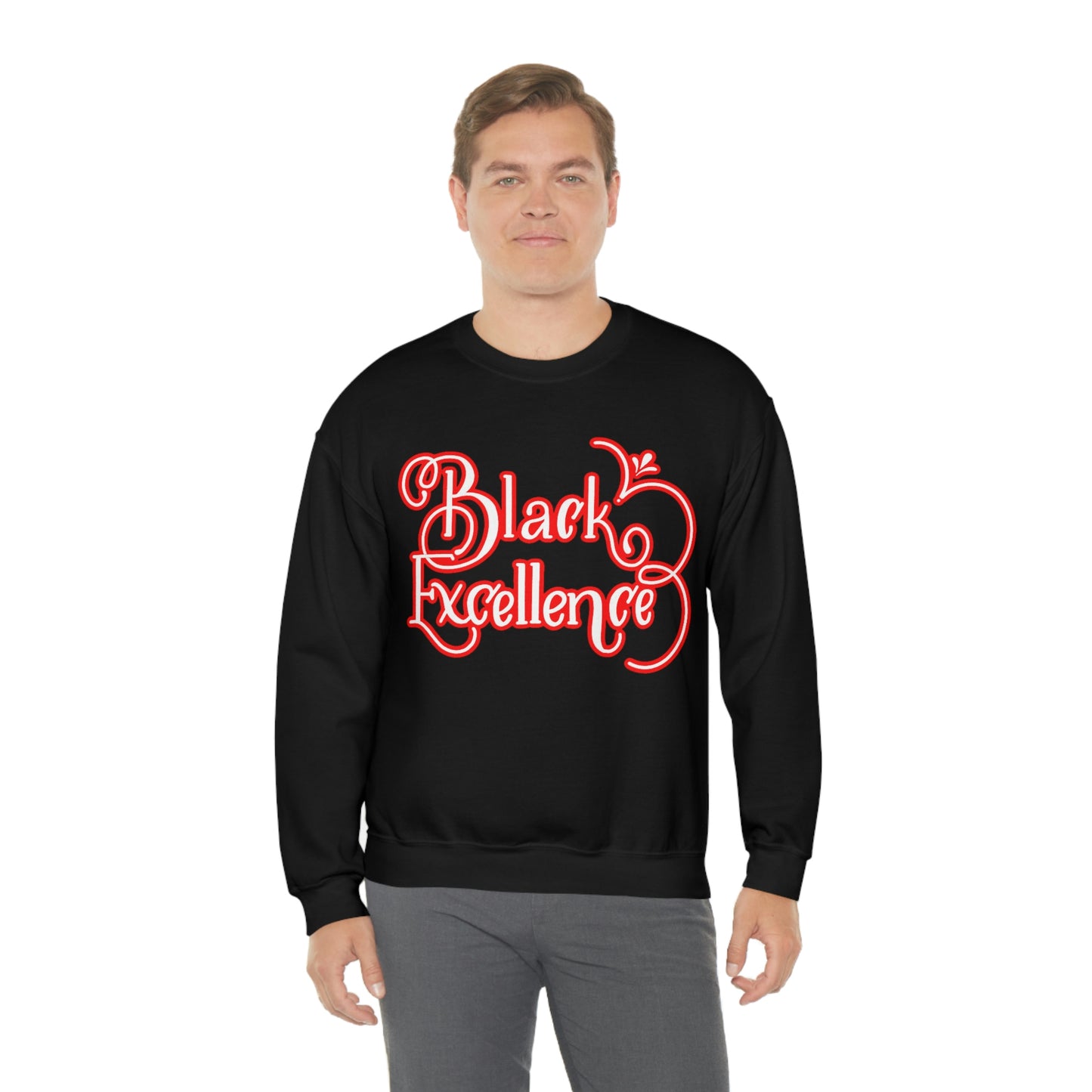 HBCU Unisex Heavy Blend™ Crewneck Sweatshirt*Red and white*