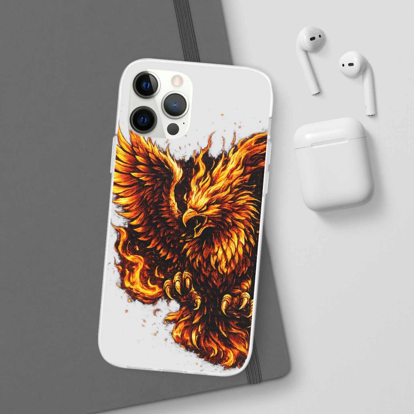 Phone Case - Fiery Phoenix Illustration Slim Flexi Case