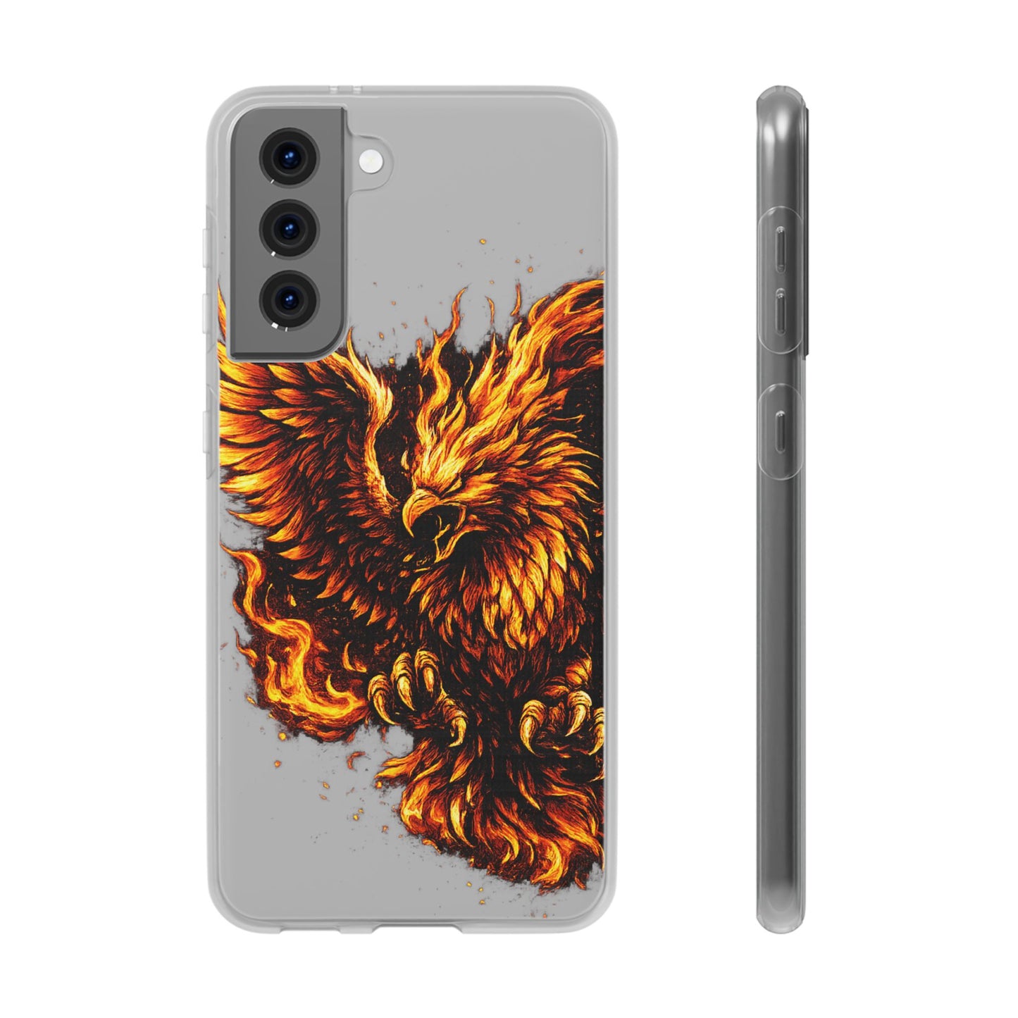 Phone Case - Fiery Phoenix Illustration Slim Flexi Case