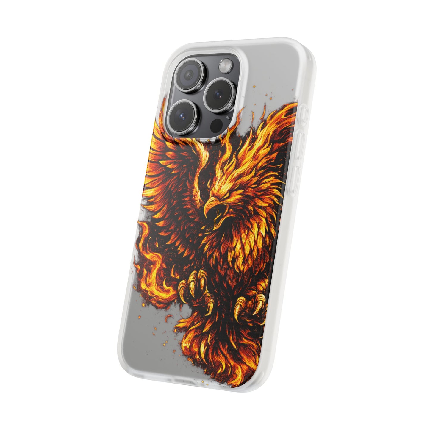 Phone Case - Fiery Phoenix Illustration Slim Flexi Case