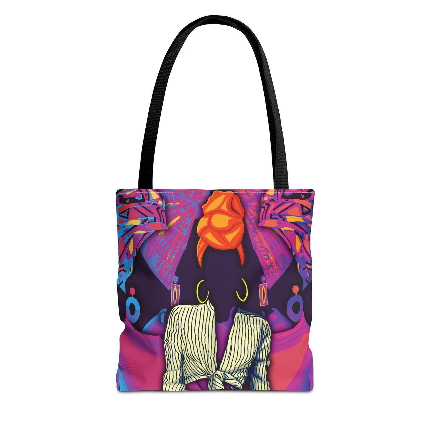 Purple Girlie Headwrap Tote Bag