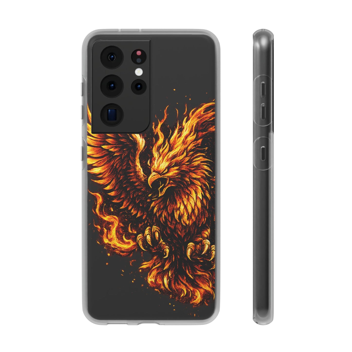 Phone Case - Fiery Phoenix Illustration Slim Flexi Case