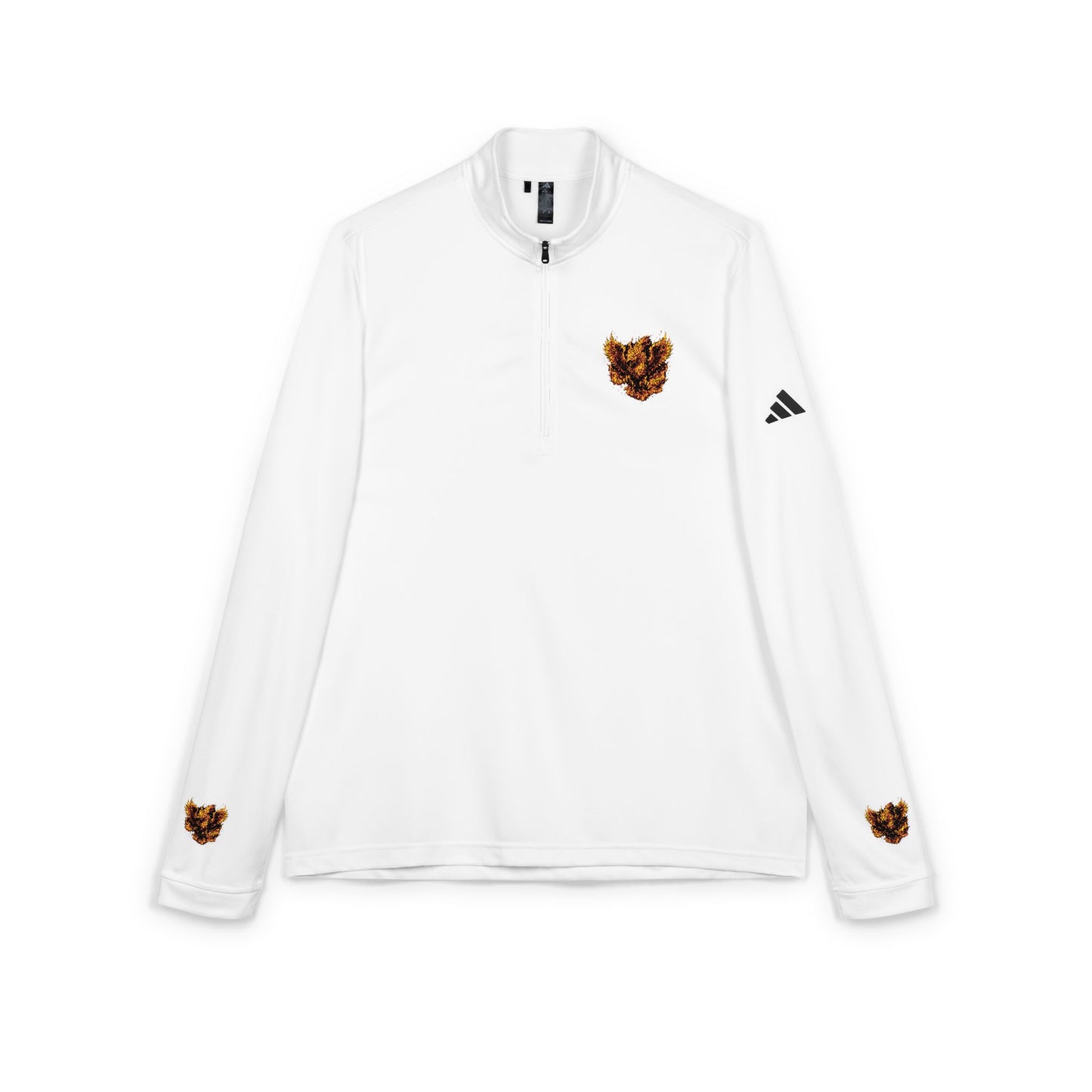 Embroidered Flame Heart Quarter-Zip Pullover — adidas® Lightweight Athletic Top
