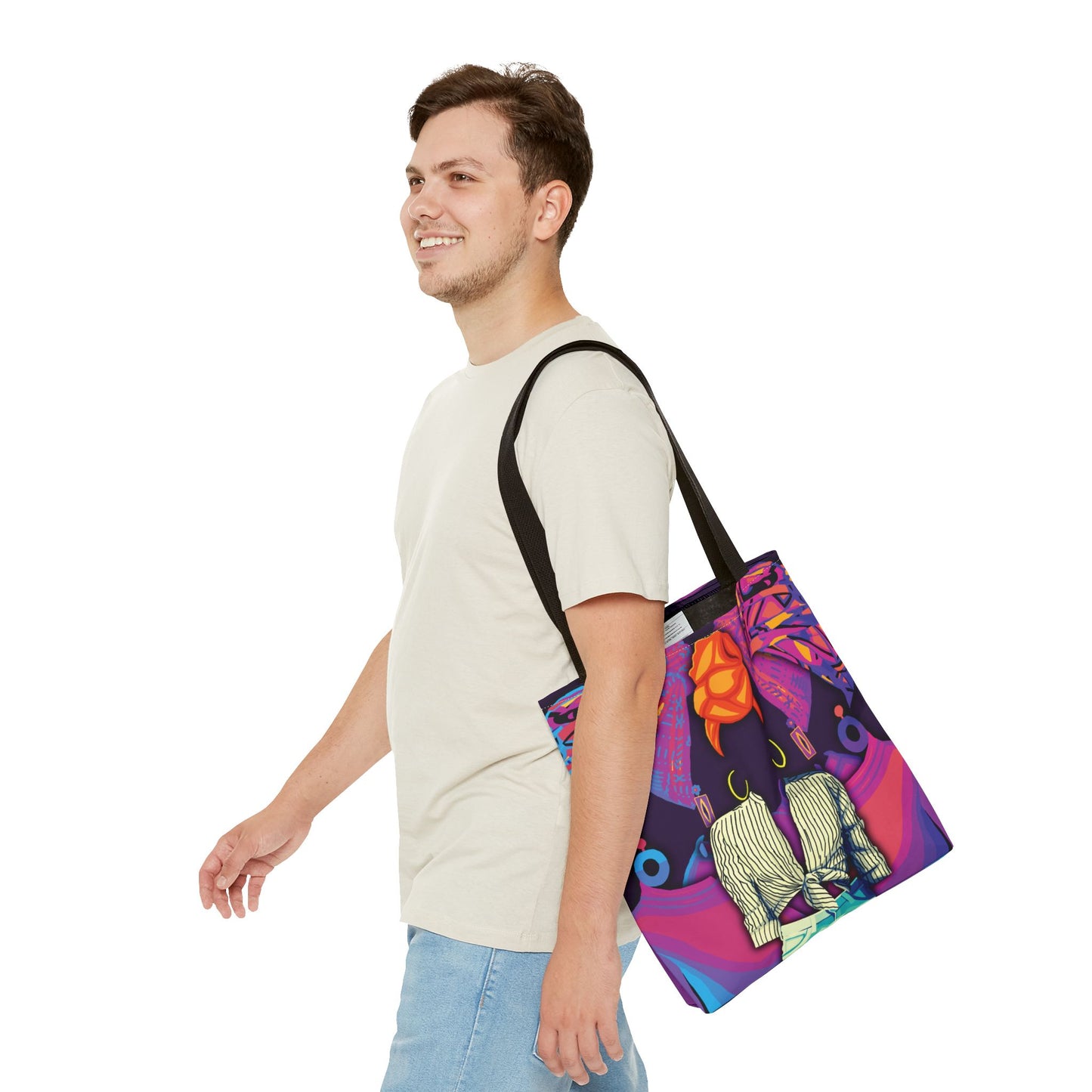 Purple Girlie Headwrap Tote Bag