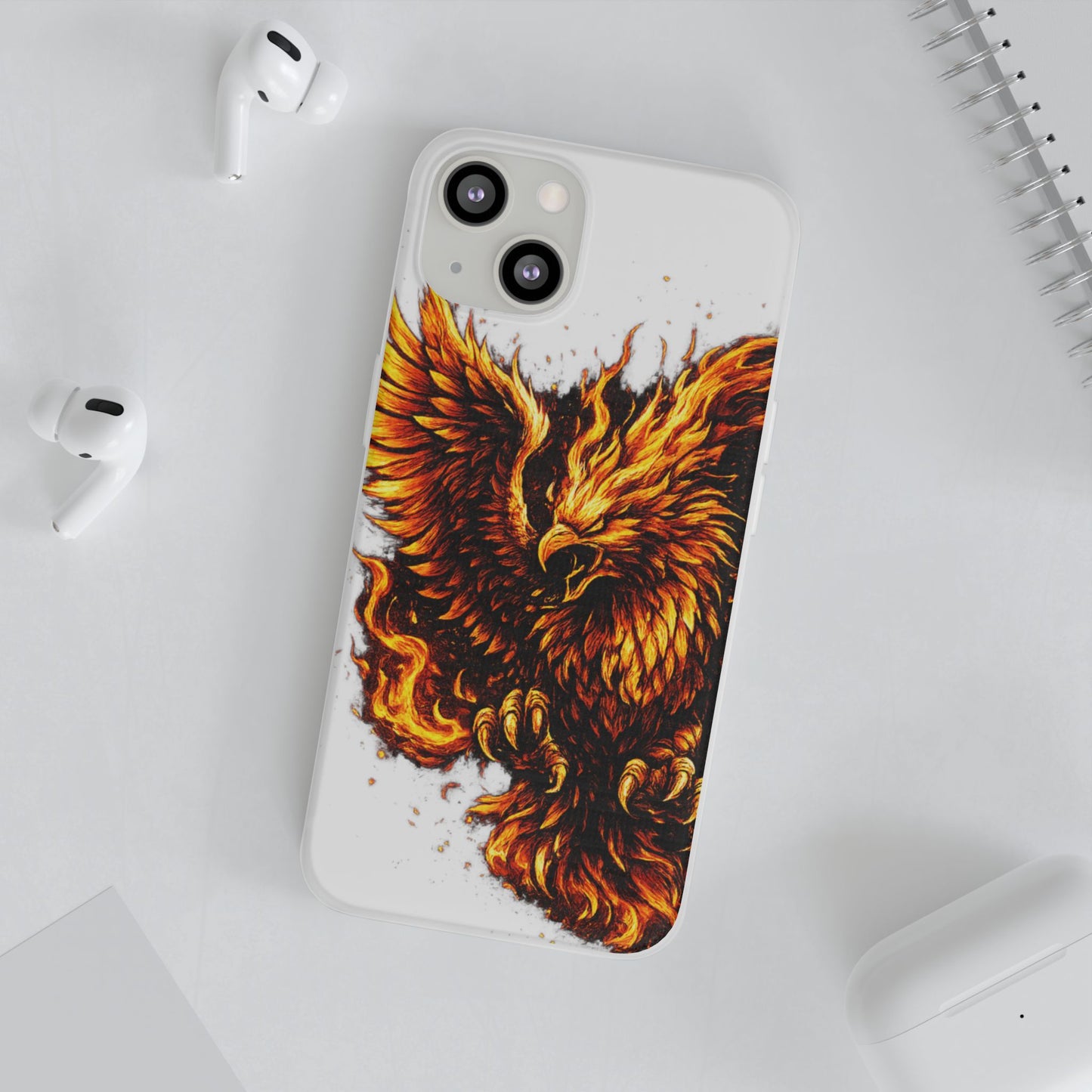 Phone Case - Fiery Phoenix Illustration Slim Flexi Case