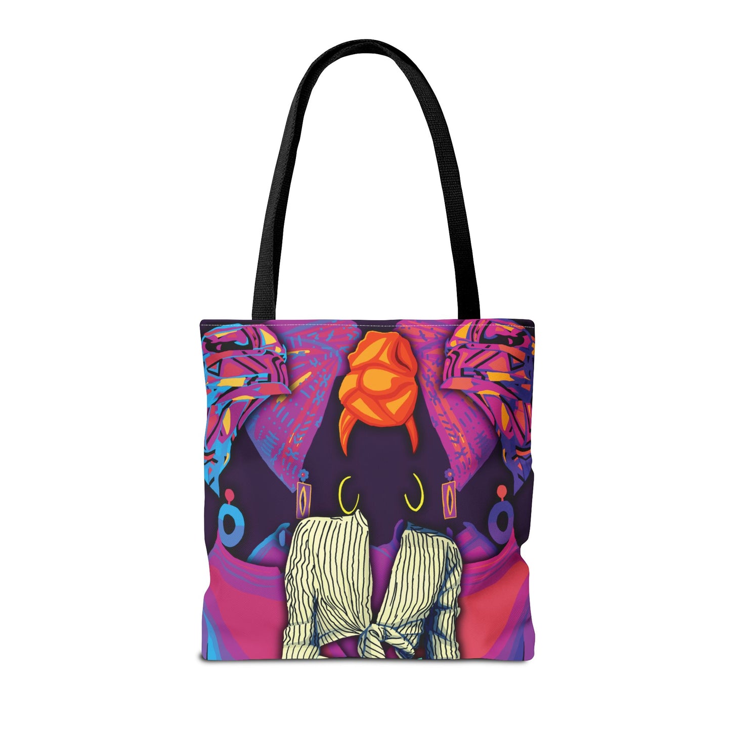 Purple Girlie Headwrap Tote Bag