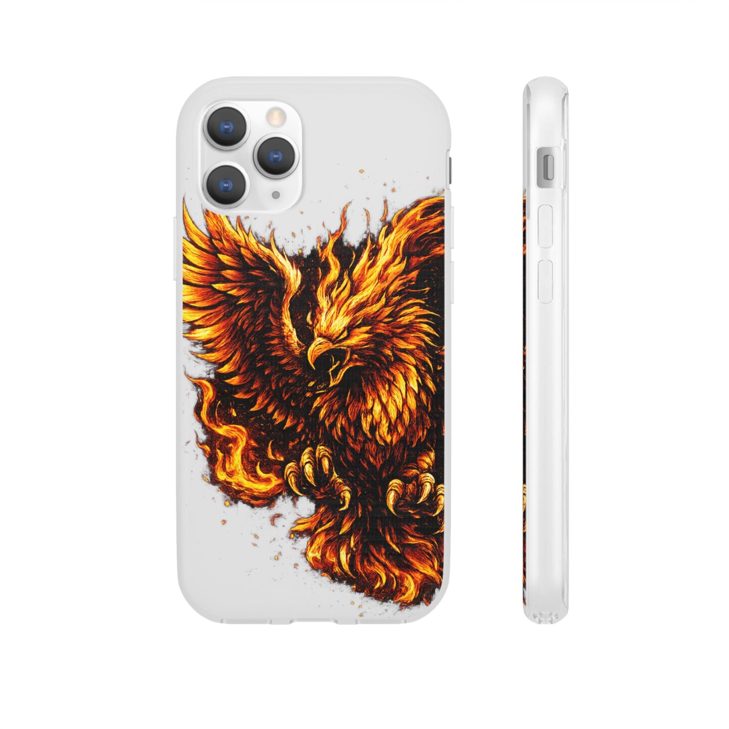 Phone Case - Fiery Phoenix Illustration Slim Flexi Case