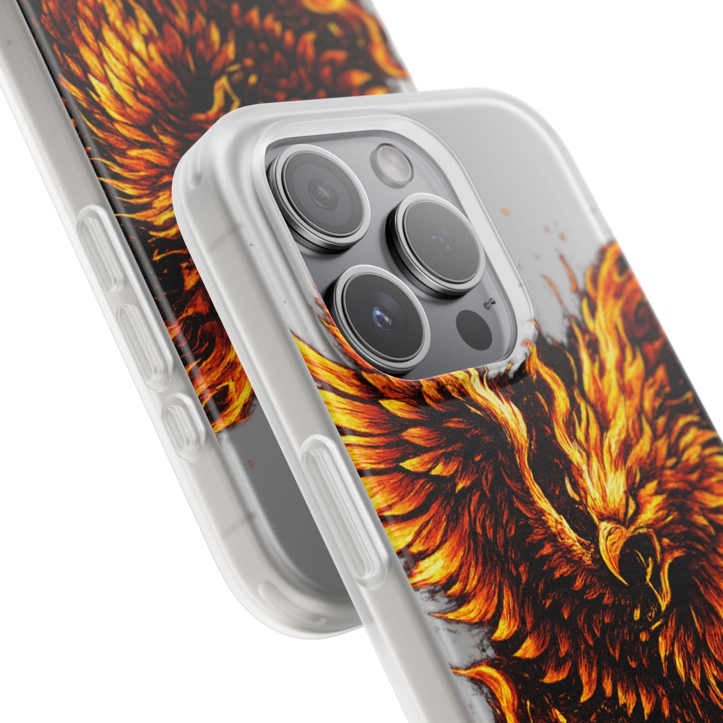Phone Case - Fiery Phoenix Illustration Slim Flexi Case