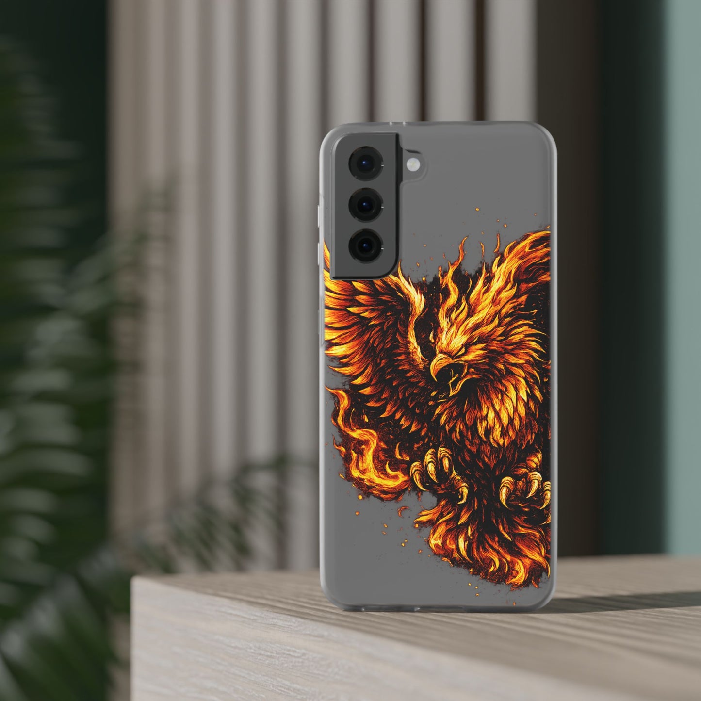 Phone Case - Fiery Phoenix Illustration Slim Flexi Case