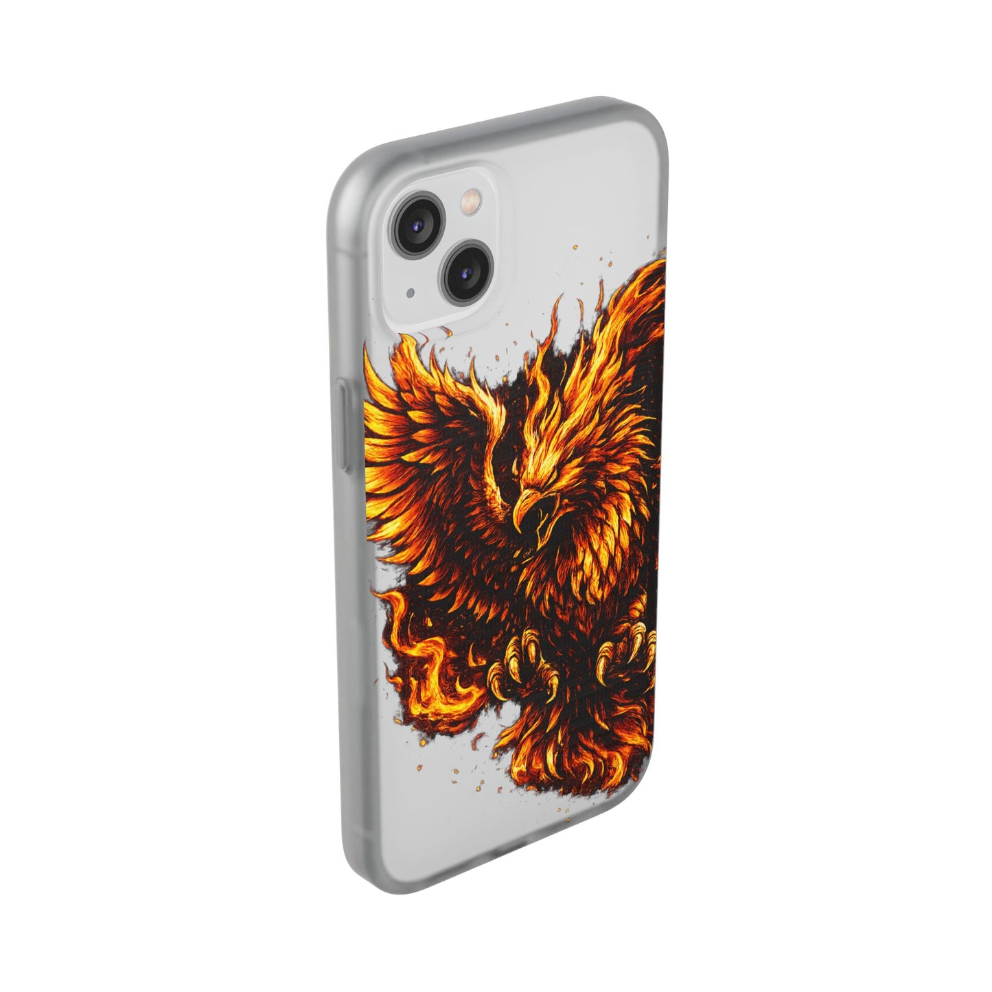 Phone Case - Fiery Phoenix Illustration Slim Flexi Case