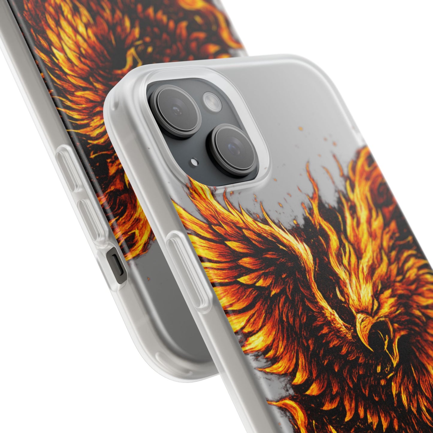 Phone Case - Fiery Phoenix Illustration Slim Flexi Case