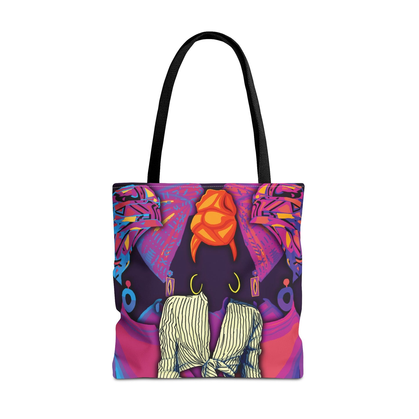 Purple Girlie Headwrap Tote Bag