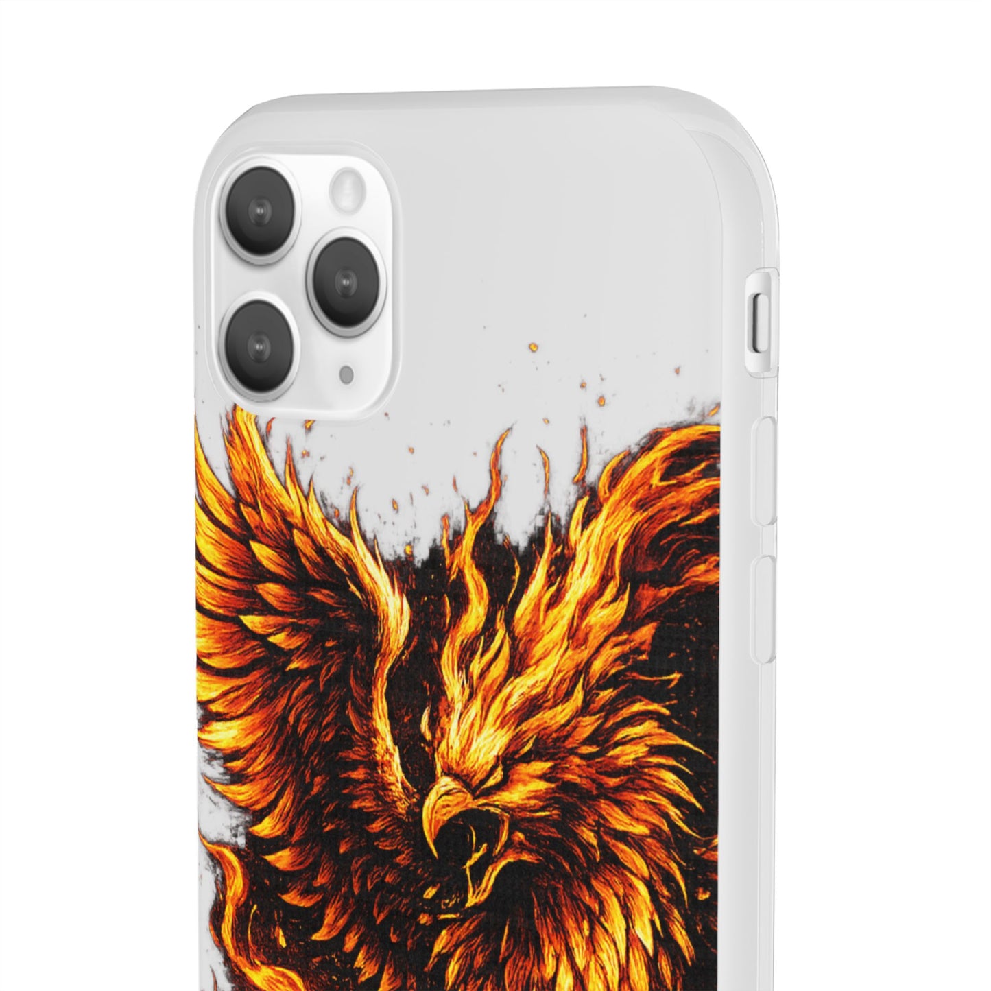 Phone Case - Fiery Phoenix Illustration Slim Flexi Case