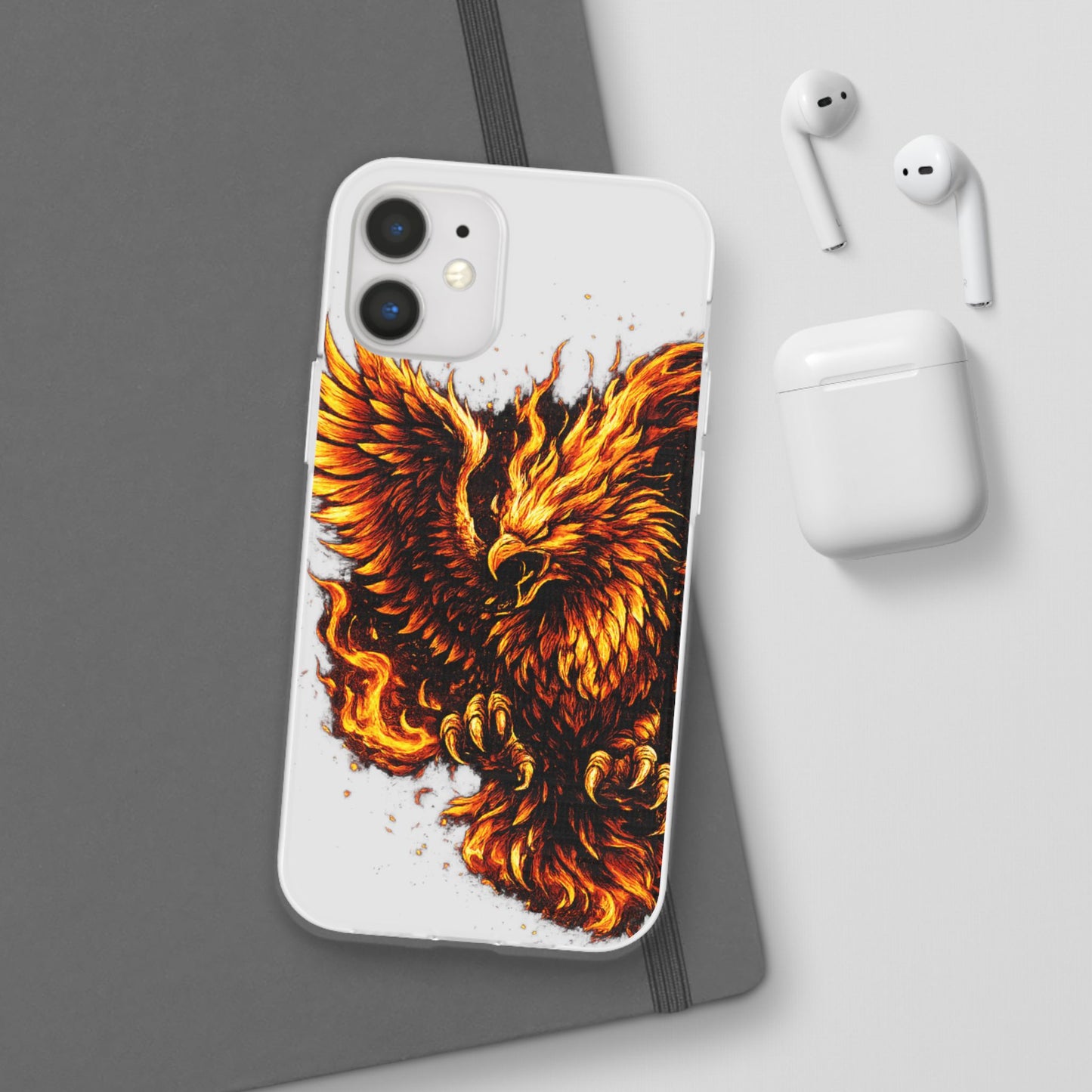 Phone Case - Fiery Phoenix Illustration Slim Flexi Case