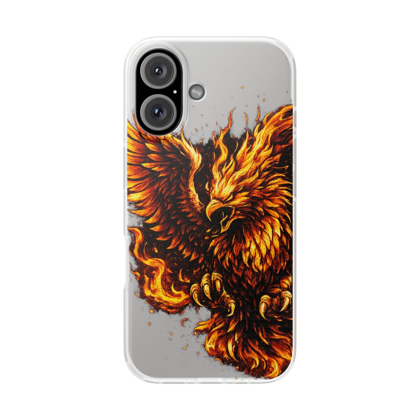 Phone Case - Fiery Phoenix Illustration Slim Flexi Case