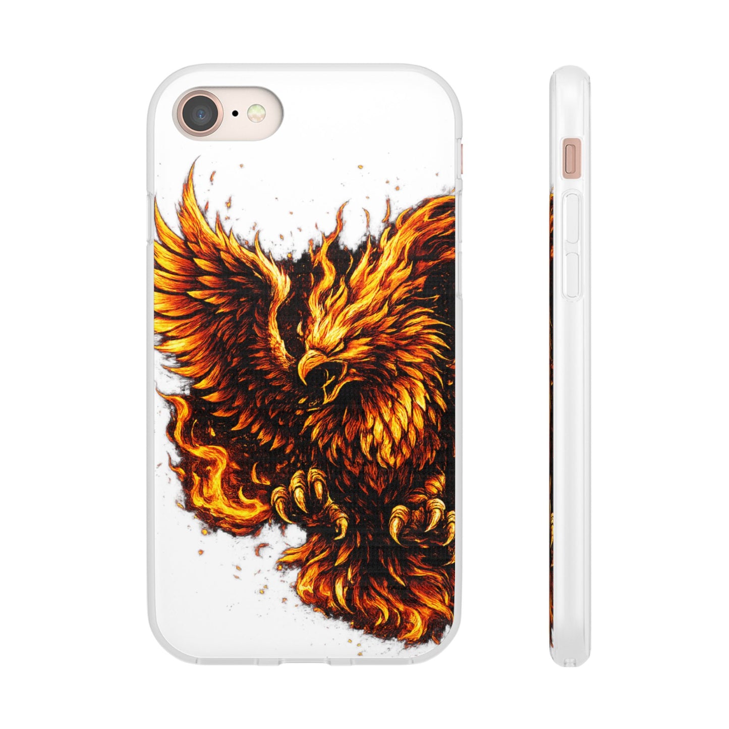 Phone Case - Fiery Phoenix Illustration Slim Flexi Case