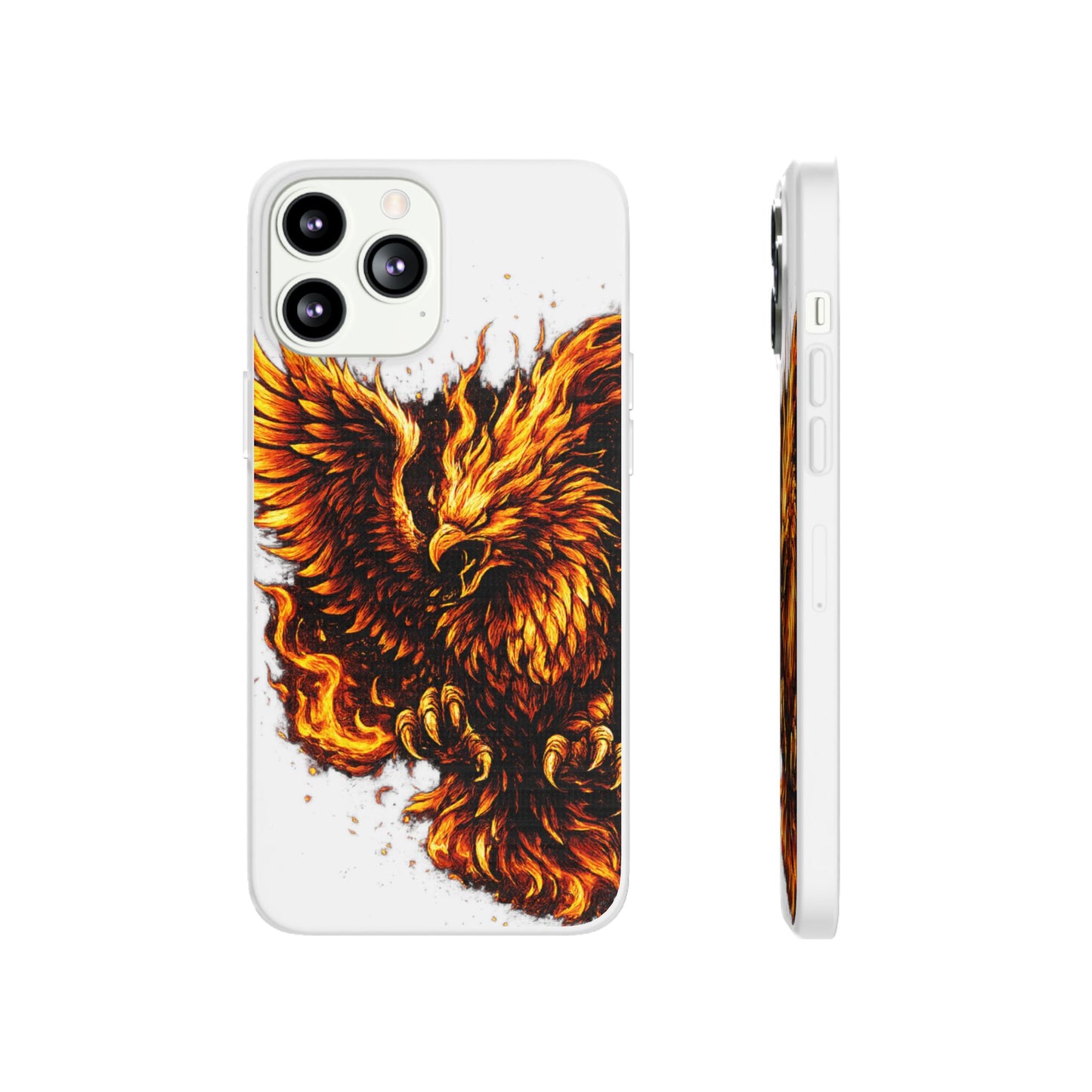 Phone Case - Fiery Phoenix Illustration Slim Flexi Case