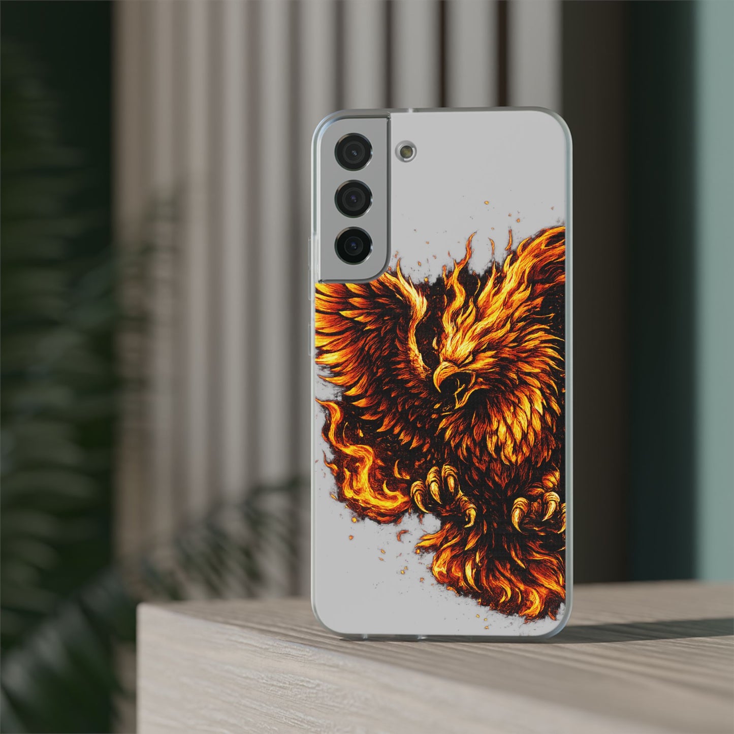 Phone Case - Fiery Phoenix Illustration Slim Flexi Case