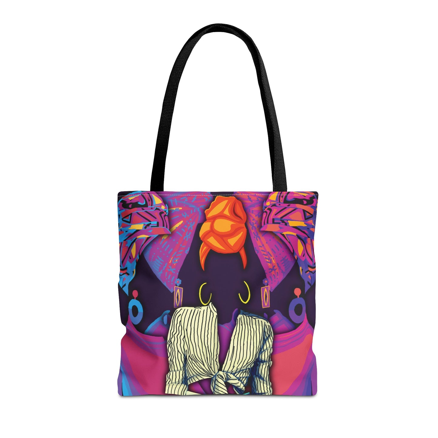 Purple Girlie Headwrap Tote Bag