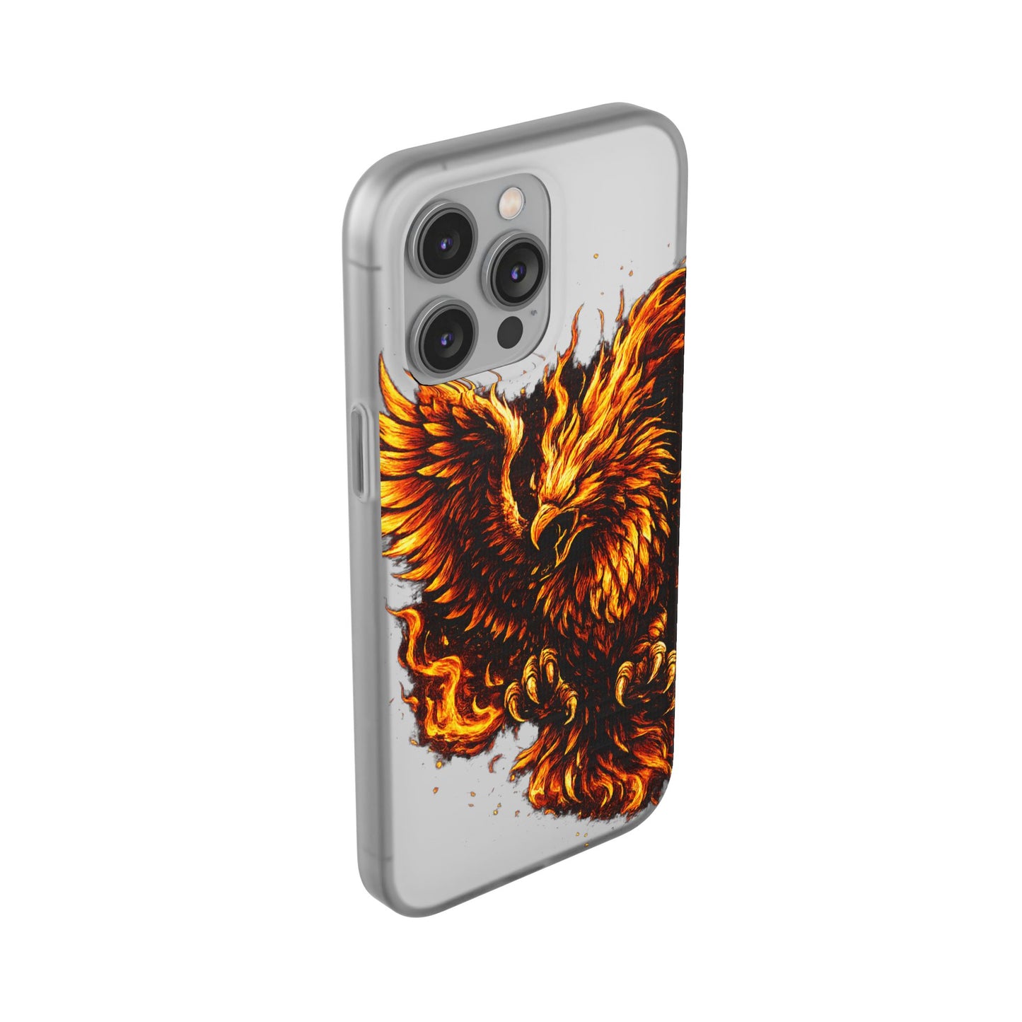 Phone Case - Fiery Phoenix Illustration Slim Flexi Case