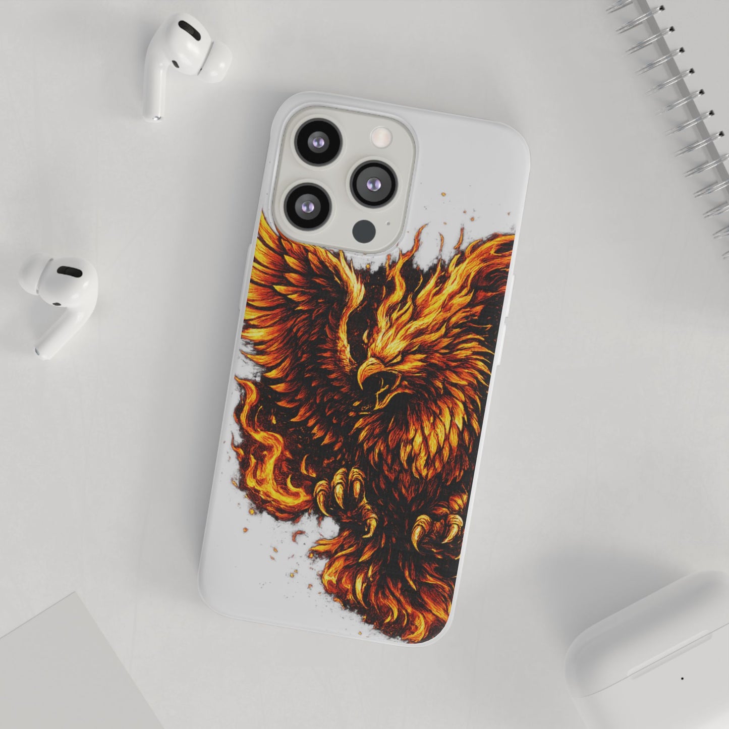 Phone Case - Fiery Phoenix Illustration Slim Flexi Case