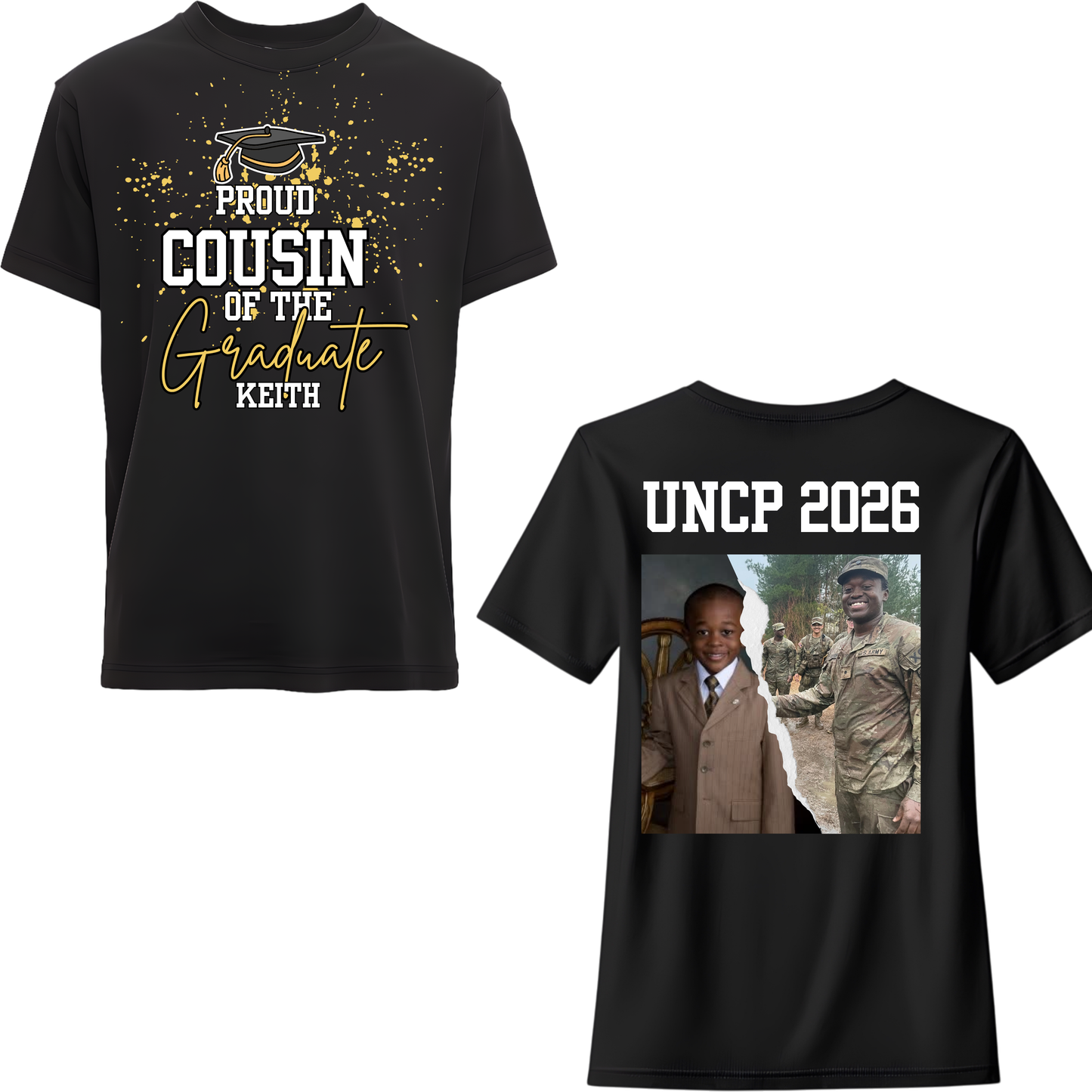 Keith Graduation T-shirt- Black